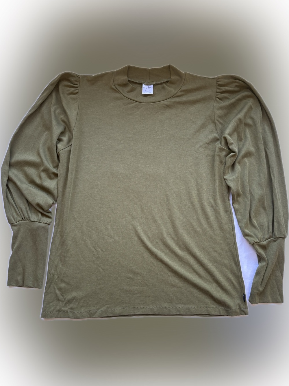 Dwelling/Little & Lively Olive Green Bamboo Mockneck Tee